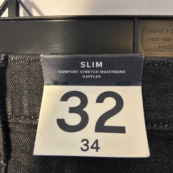 Gap denim jeans, mens, slim, dark resin rinse, new with tags, size 32/34 - Picture 3 of 4